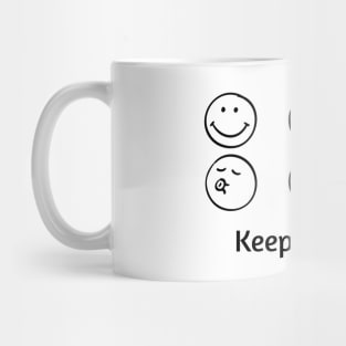 Keep Smiling Happy Faces Mug